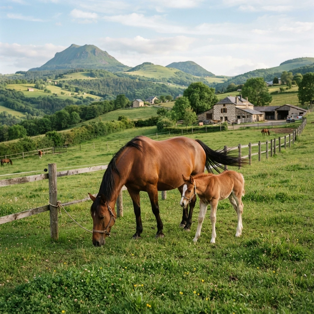Élevage de chevaux au Le Haras de l'Ardisiere, Effiat