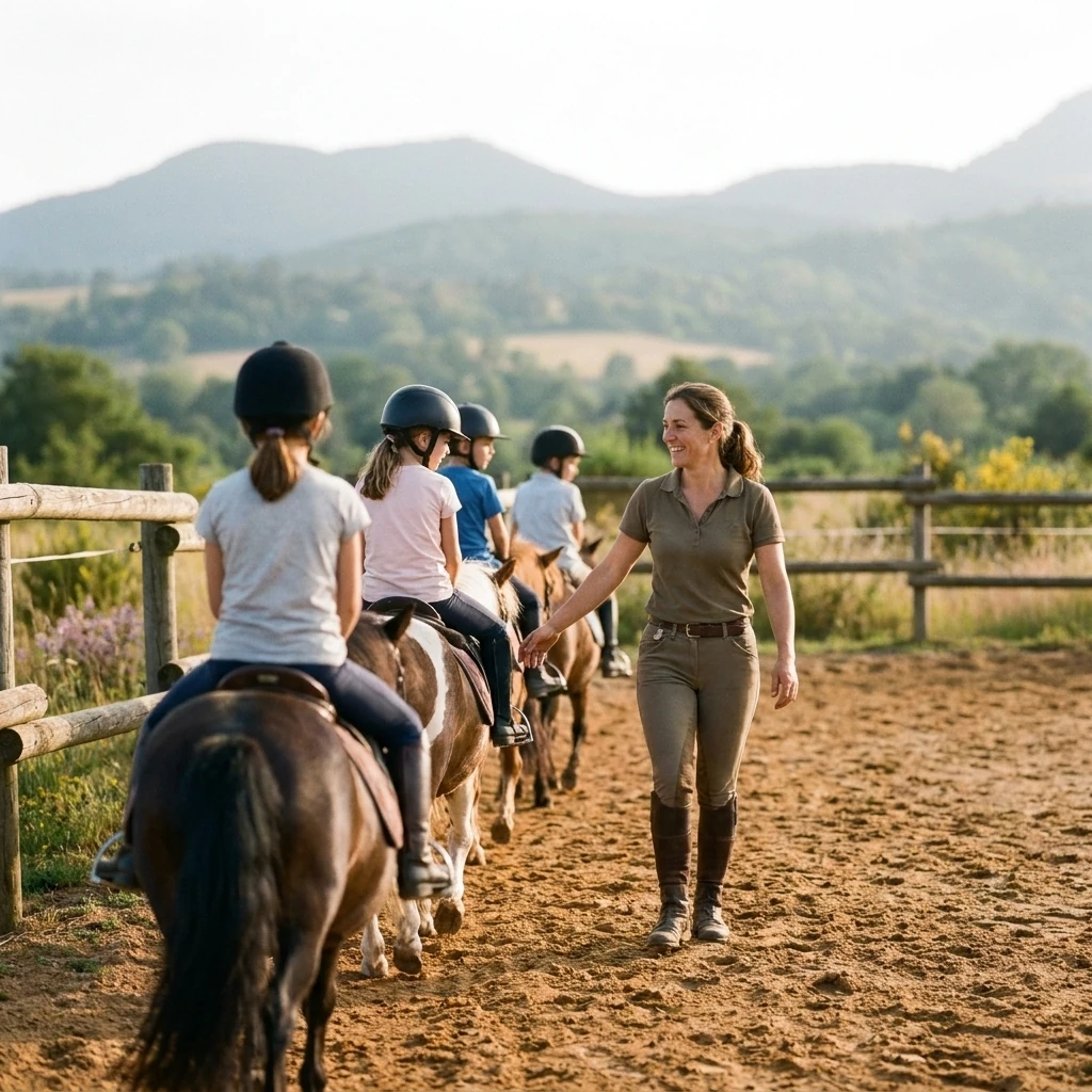 Cours de poney à Effiat, Puy-de-Dôme